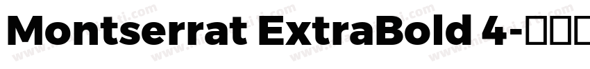 Montserrat ExtraBold 4字体转换